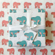 Load image into Gallery viewer, Baby Hippo Wrapping Paper and Tags
