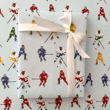 Load image into Gallery viewer, Hockey Wrapping Paper and Tags
