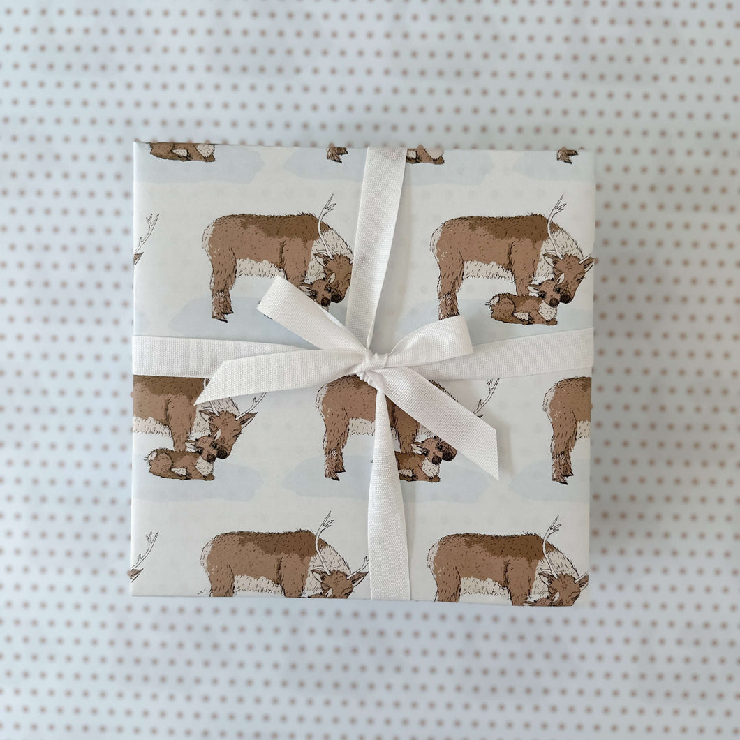 Reindeer Wrapping Paper and Tags