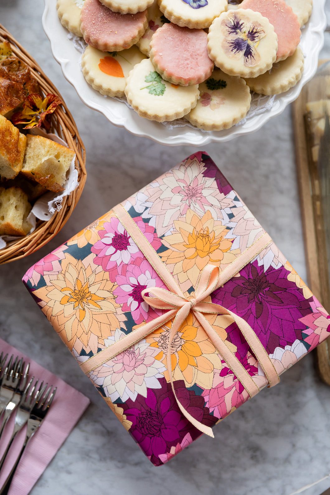 Dahlias Wrapping Paper