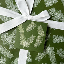 Load image into Gallery viewer, White Hemlock Wrapping Paper and Tags
