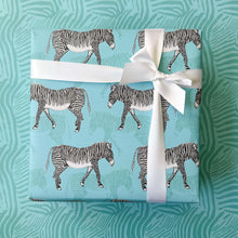 Load image into Gallery viewer, Zebra Wrapping Paper and Tags
