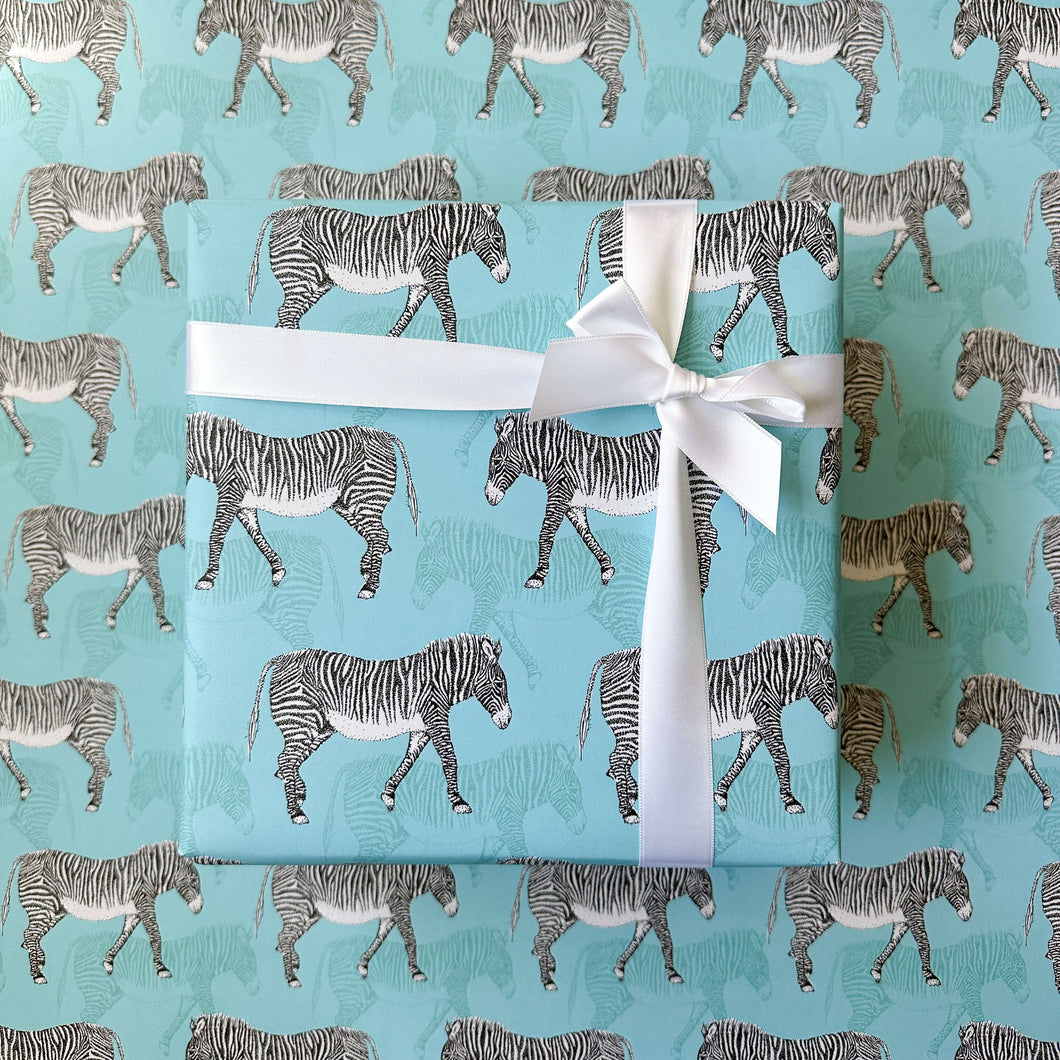 Zebra Wrapping Paper and Tags