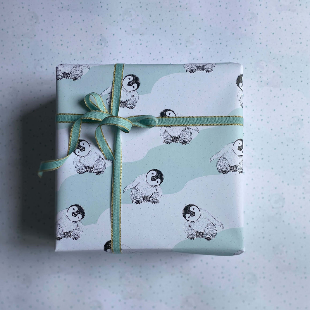 Baby Penguin Wrapping Paper and Tags