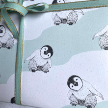 Load image into Gallery viewer, Baby Penguin Wrapping Paper and Tags
