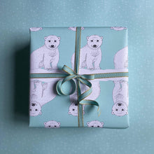 Load image into Gallery viewer, Baby Polar Bear Wrapping Paper and Tags
