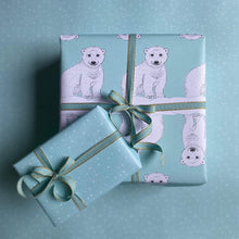 Load image into Gallery viewer, Baby Polar Bear Wrapping Paper and Tags
