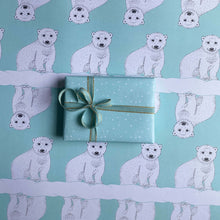 Load image into Gallery viewer, Baby Polar Bear Wrapping Paper and Tags
