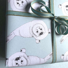 Load image into Gallery viewer, Baby Seal Wrapping Paper and Tags
