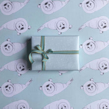 Load image into Gallery viewer, Baby Seal Wrapping Paper and Tags
