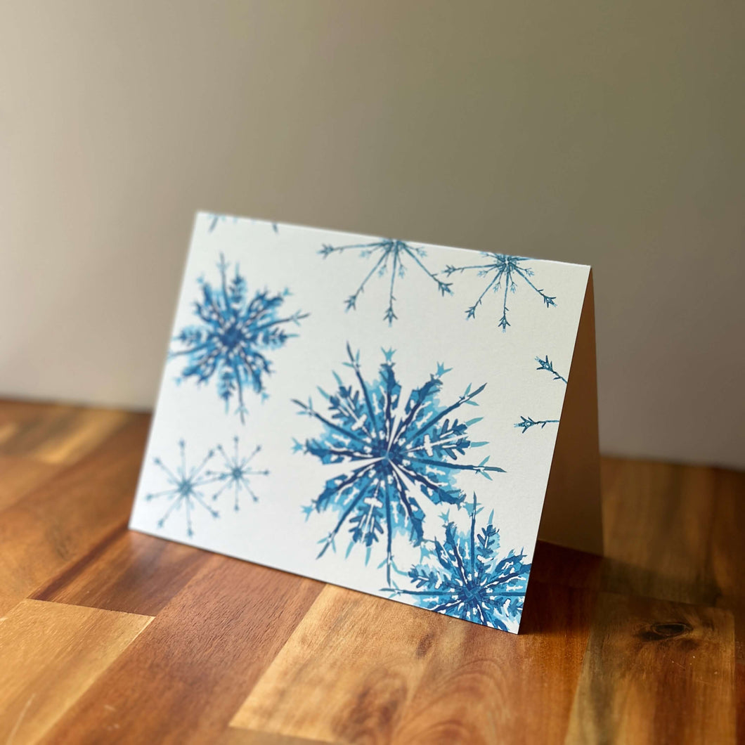 Blue Snowflake Card Set