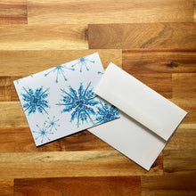 Load image into Gallery viewer, Blue Snowflake Card Set
