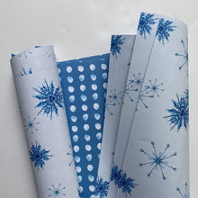 Load image into Gallery viewer, Blue Snowflake Wrapping Paper
