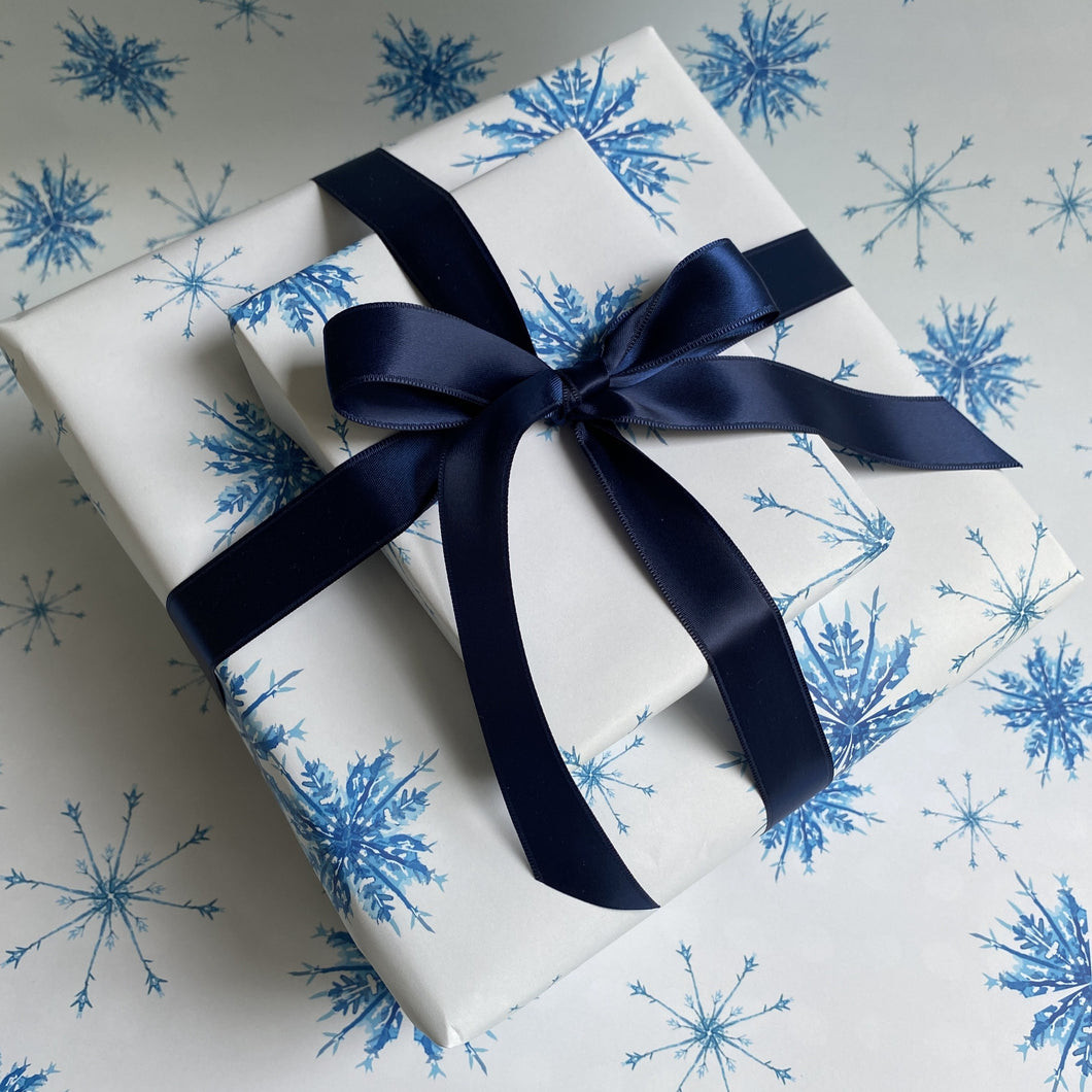 Blue Snowflake Wrapping Paper