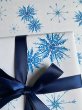 Load image into Gallery viewer, Blue Snowflake Wrapping Paper
