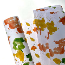 Load image into Gallery viewer, Falling Fall Leaves Wrapping Paper
