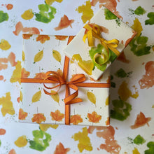 Load image into Gallery viewer, Falling Fall Leaves Wrapping Paper
