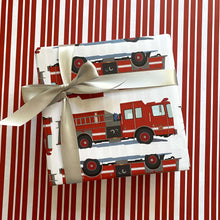 Load image into Gallery viewer, Fire Truck Wrapping Paper and Tags
