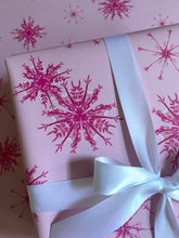 Load image into Gallery viewer, Pink Snowflake Wrapping Paper
