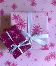 Load image into Gallery viewer, Pink Snowflake Wrapping Paper
