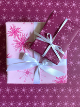 Load image into Gallery viewer, Pink Snowflake Wrapping Paper
