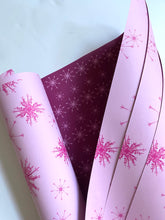 Load image into Gallery viewer, Pink Snowflake Wrapping Paper
