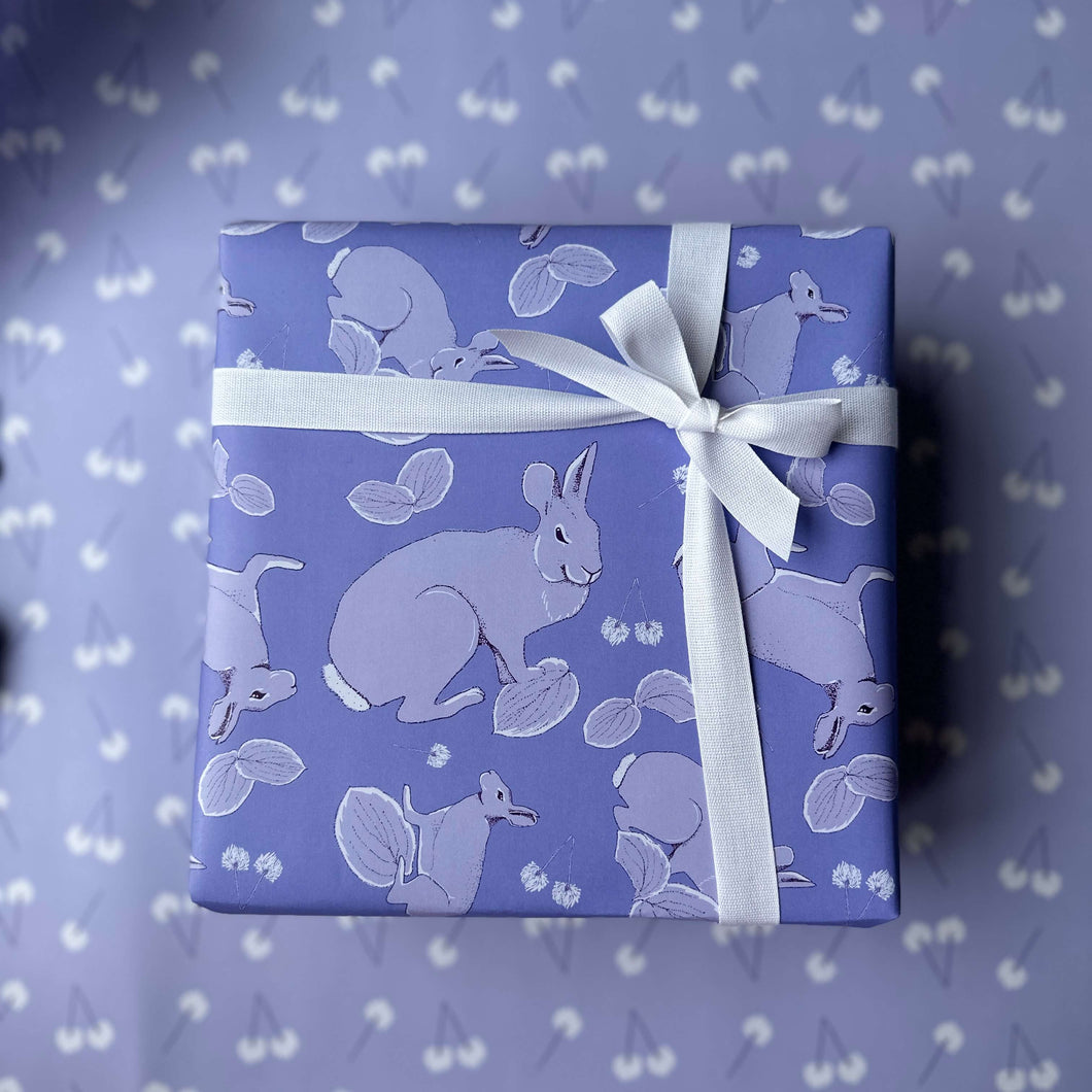 Rabbit Wonders Wrapping Paper - Lavender