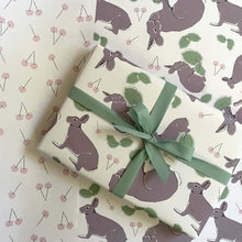 Load image into Gallery viewer, Rabbit Wonders Wrapping Paper - Blue
