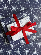 Load image into Gallery viewer, White Snowflake Wrapping Paper
