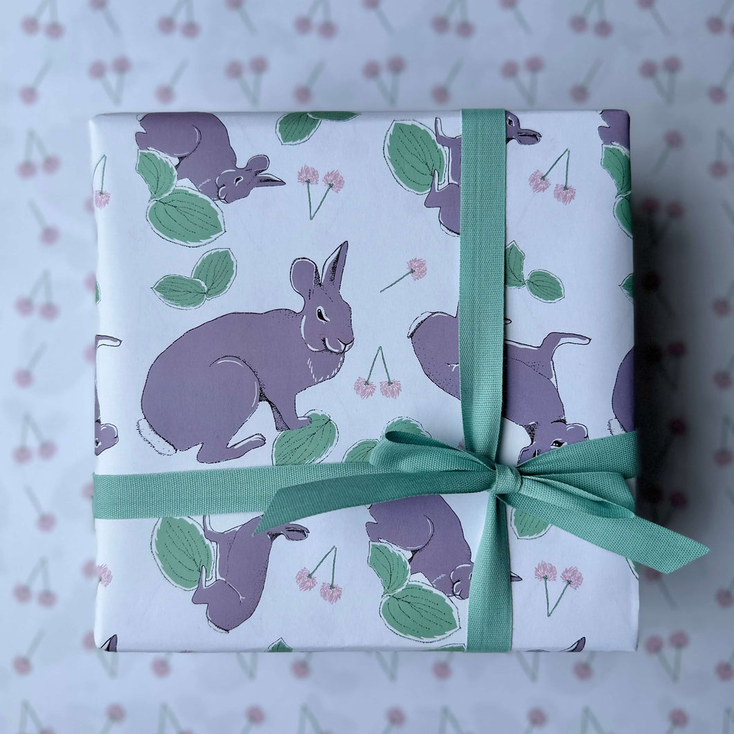 Rabbit Wonders Wrapping Paper - Natural/Brown